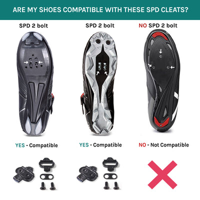 VeloChampion Shimano Compatible SPD Cleat Set Ideal for Mountain Bike or Road Compatible Cycling Shoes