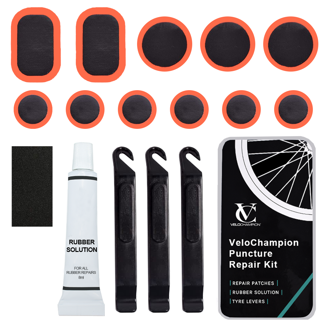 11 Glue Puncture Repair Kit plus Tyre Levers VeloChampion