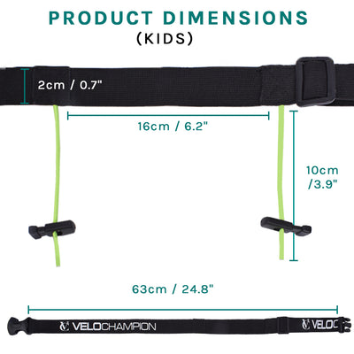 VeloChampion Adjustable Running Triathlon Sports Number Belt Waistpack - KIDS