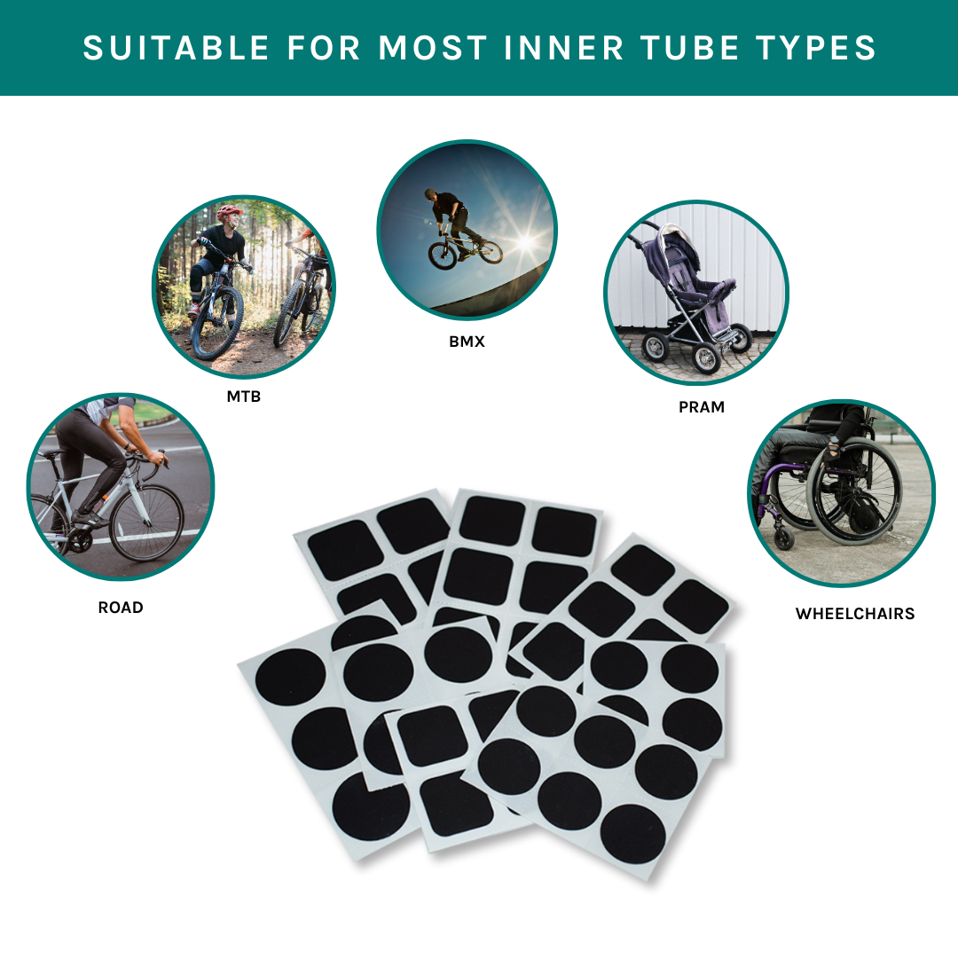 Bicycle inner top tube patches