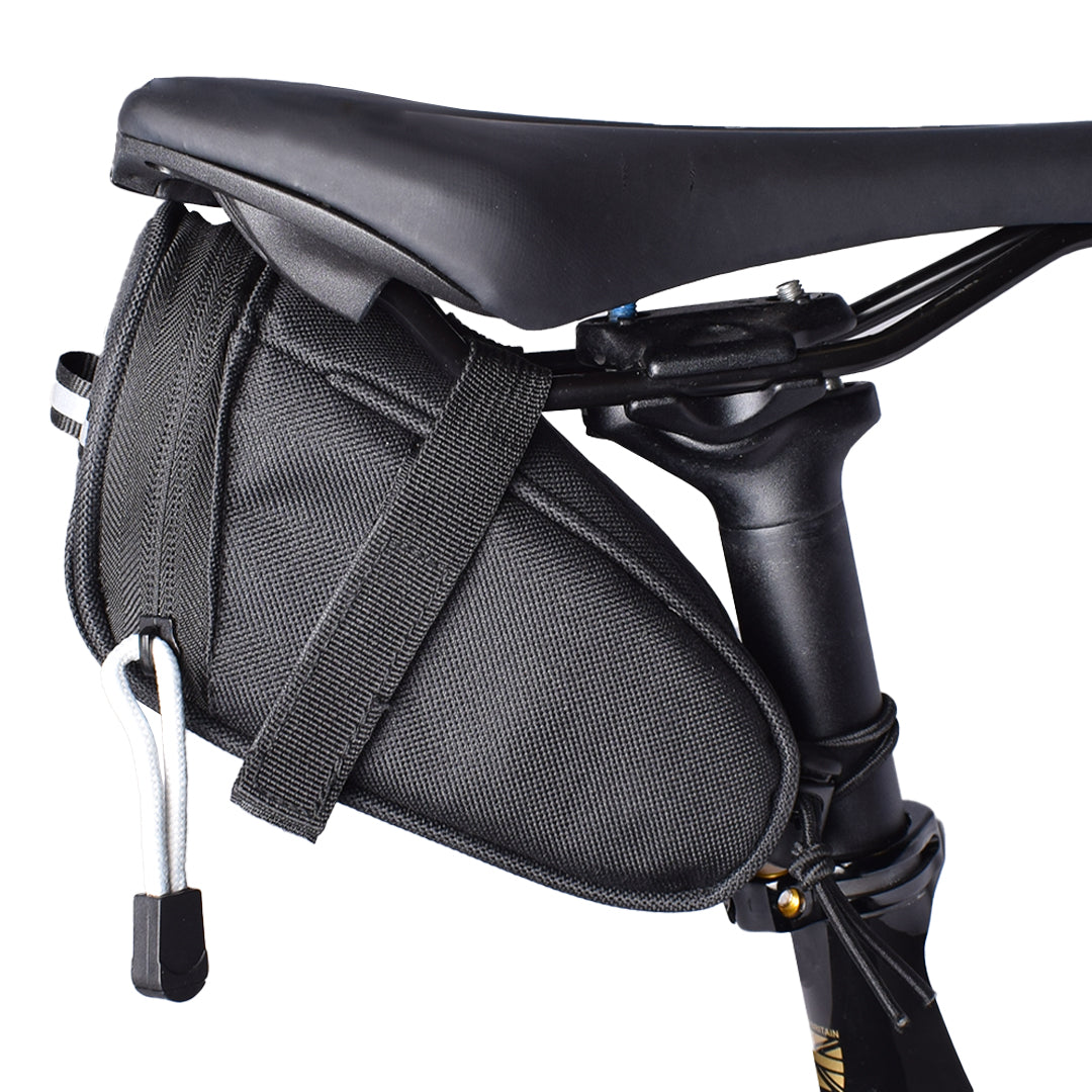 VeloChampion Cycling Speed Seat Pack Black MTB Saddle Bag, Back Pouch 1L