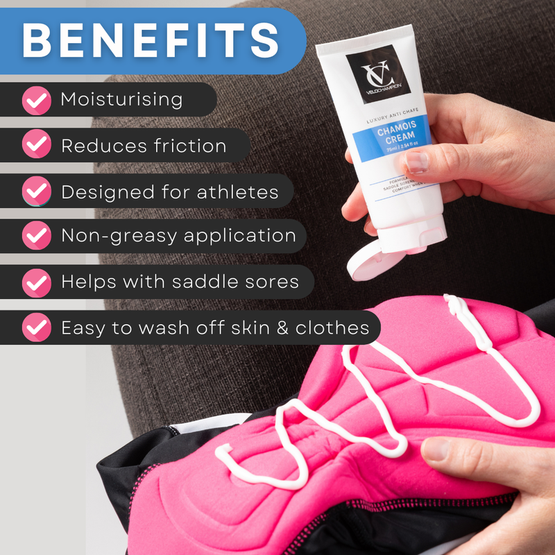 Luxury Anti Chafe Moisturising Cycling Chamois Cream Travel Size 75ml