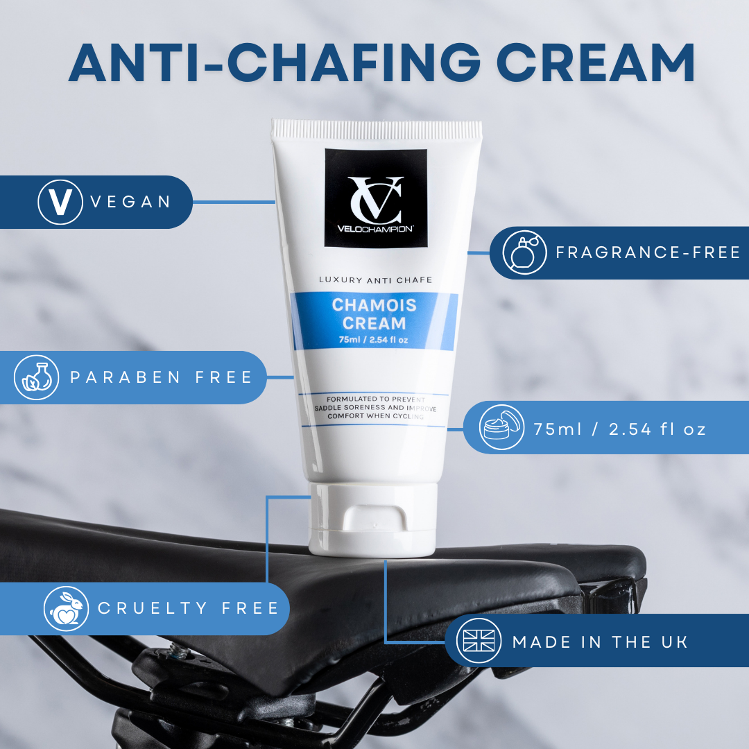 VeloChampion Luxury Anti Chafe Chamois Cream Travel Size 75ml