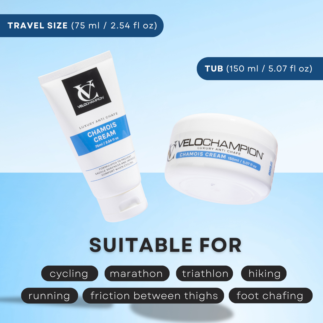 VeloChampion Luxury Anti Chafe Chamois Cream Travel Size 75ml