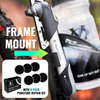 VeloChampion Alloy 7 Mini Bike Pump for Presta, Dunlop & Schrader Valves with Frame Mount Inlcuded