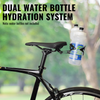 Double Water Bottle Cage Mount - Alloy Black for Cycling Triathlon Bike