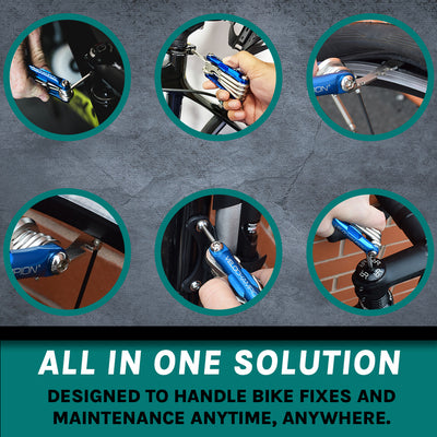 VeloChampion 14 in 1 Blue Bike Multitool with Storage Case