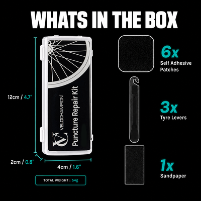 VeloChampion Self Adhesive Bike Puncture Repair Kit with Tyre Levers