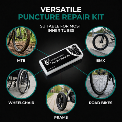 VeloChampion Self Adhesive Bike Puncture Repair Kit with Tyre Levers