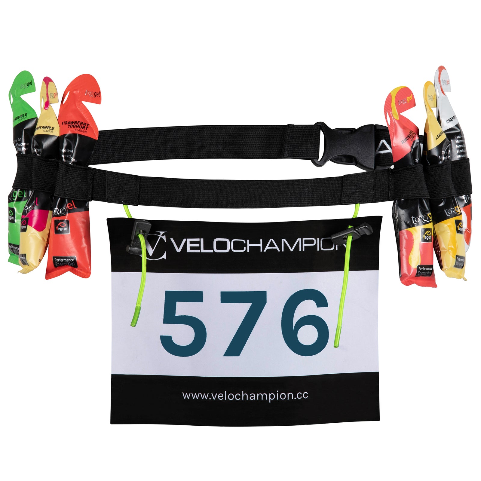 Triathlon / Running Race Number Belt Gel Pack Hydration Holders