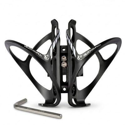VeloChampion Premium Triathlon Double Bottle Cage Mounting Kit + 2 Cages Ideal for Triathlons, Road and Time Trial Bikes