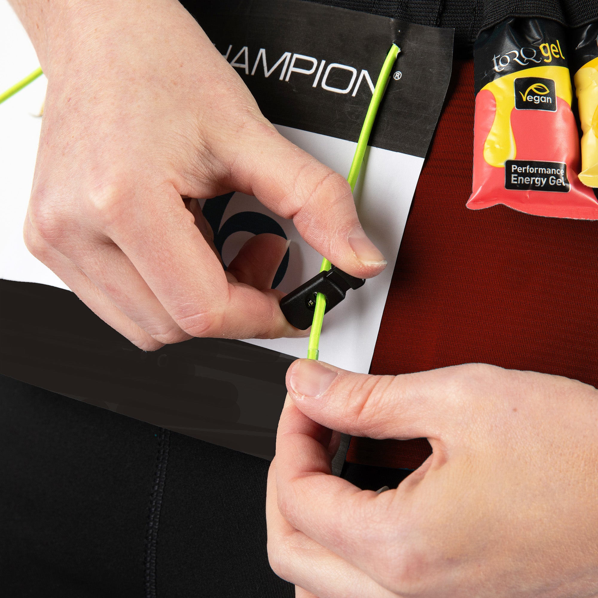 VeloChampion Reflective Running Belt Waist Number Belt | 3 Toggle Gel Holder | Elastic Adjustable Fit with Clip Fastening