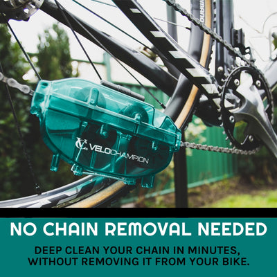 VeloChampion Green Handheld Bike Chain Cleaning Tool | No Chain Removal Needed