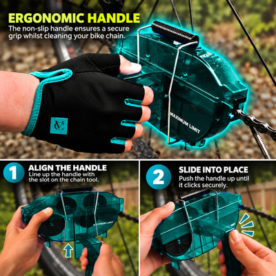 VeloChampion Green Handheld Bike Chain Cleaning Tool | No Chain Removal Needed
