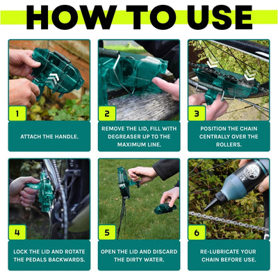 VeloChampion Green Handheld Bike Chain Cleaning Tool | No Chain Removal Needed