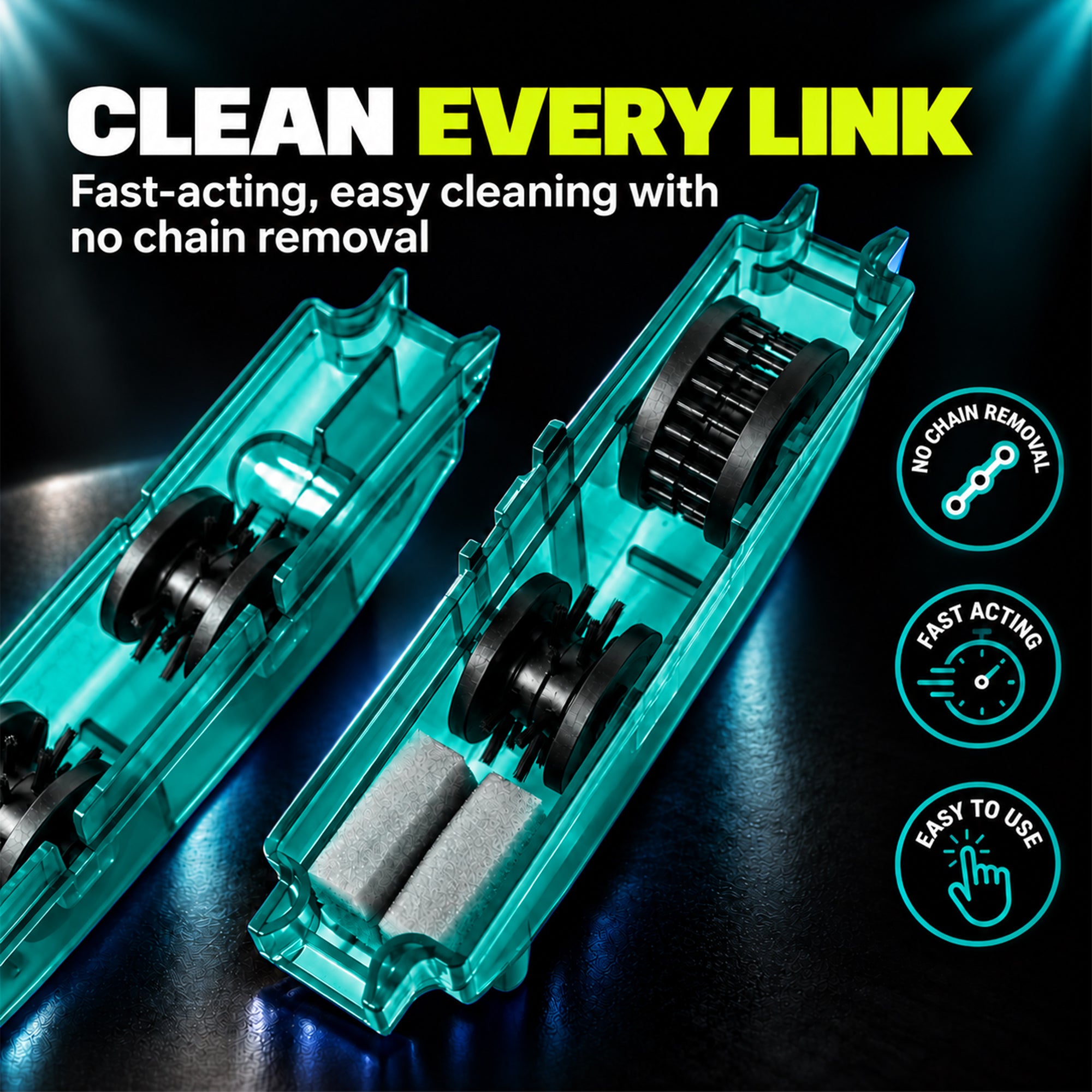 VeloChampion Green Handheld Bike Chain Cleaning Tool | No Chain Removal Needed