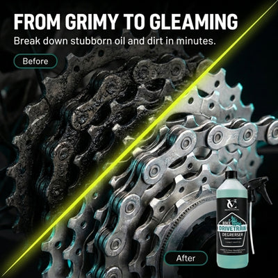 VeloChampion 1 Litre Biodegradable Bike Drivetrain Degreaser Spray | Made in the UK | Suitable for all Bikes