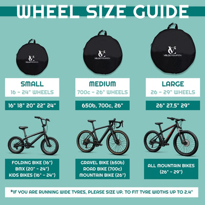 VeloChampion 16"-24" Bike Wheel Storage Bag