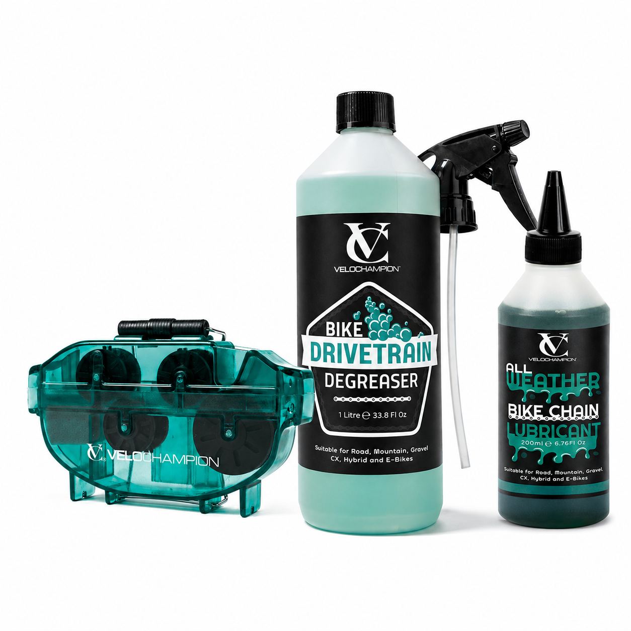 VeloChampion Bike Cleaning Kit Bundle, Green