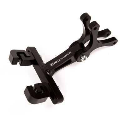 Double Water Bottle Cage Mount - Alloy Black for Cycling Triathlon Bike