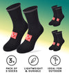 VeloChampion VC Black Wool Sports Socks  - 3 pack