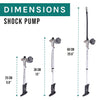 VeloChampion Bike Shock Pump Dimensions
