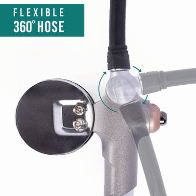VeloChampion Mountain Bike Shock Pump with 360 Degree Flexible Hose