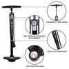 VeloChampion High Pressure Cycling Floor / Track Pump - Inflates Up To 200psi with Dual Valve Head