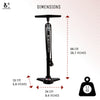 VeloChampion High Pressure Cycling Floor / Track Pump - Inflates Up To 200psi with Dual Valve Head