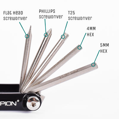 velochampion mlt18 multi tool with screwdriver 4mm 5mm hex