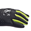 Black/Yellow Windproof Running, Cycling, Hiking Gloves with zip storage pocket & reflective logo