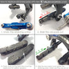 VeloChampion Shimano / Sram Brake Pad Inserts - Fits Dura Ace, Ultegra, 105 and All Sram Brakesets - Velochampion