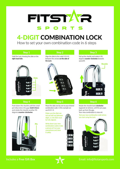 Fitstar-Sports-4digit-Combination-Lock-Instructions