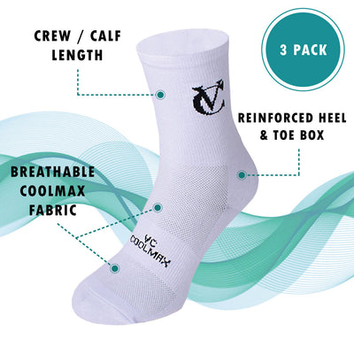 VeloChampion VC Breathable Coolmax Sports Socks - 3 Pack