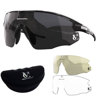 VeloChampion MISSILE, Custom UV400 Customisable Cycling Sunglasses Bundle