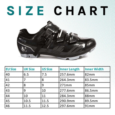 velochampion mountain bike shoes size chart