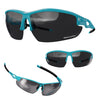 VeloChampion Tornado Cycling Sunglasses + 2 extra lenses & UV400 Protection -White/Blue/Black/Red