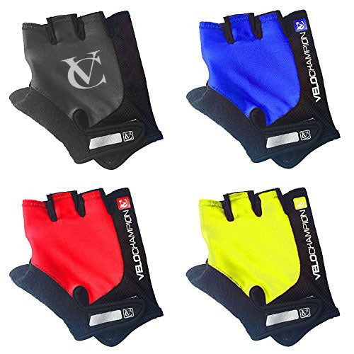 Summer Cycling Race Gloves - in Black, Blue, Red or Fluoro Yellow