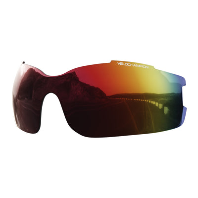 Vortex customisable cycling glasses red revo lens | UV400 protection | VeloChampion