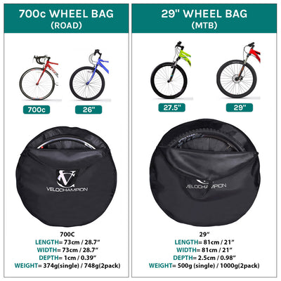 VeloChampion 29" Bike Wheel Bag for Easy Wheel Transportation “ Lightweight and Packable