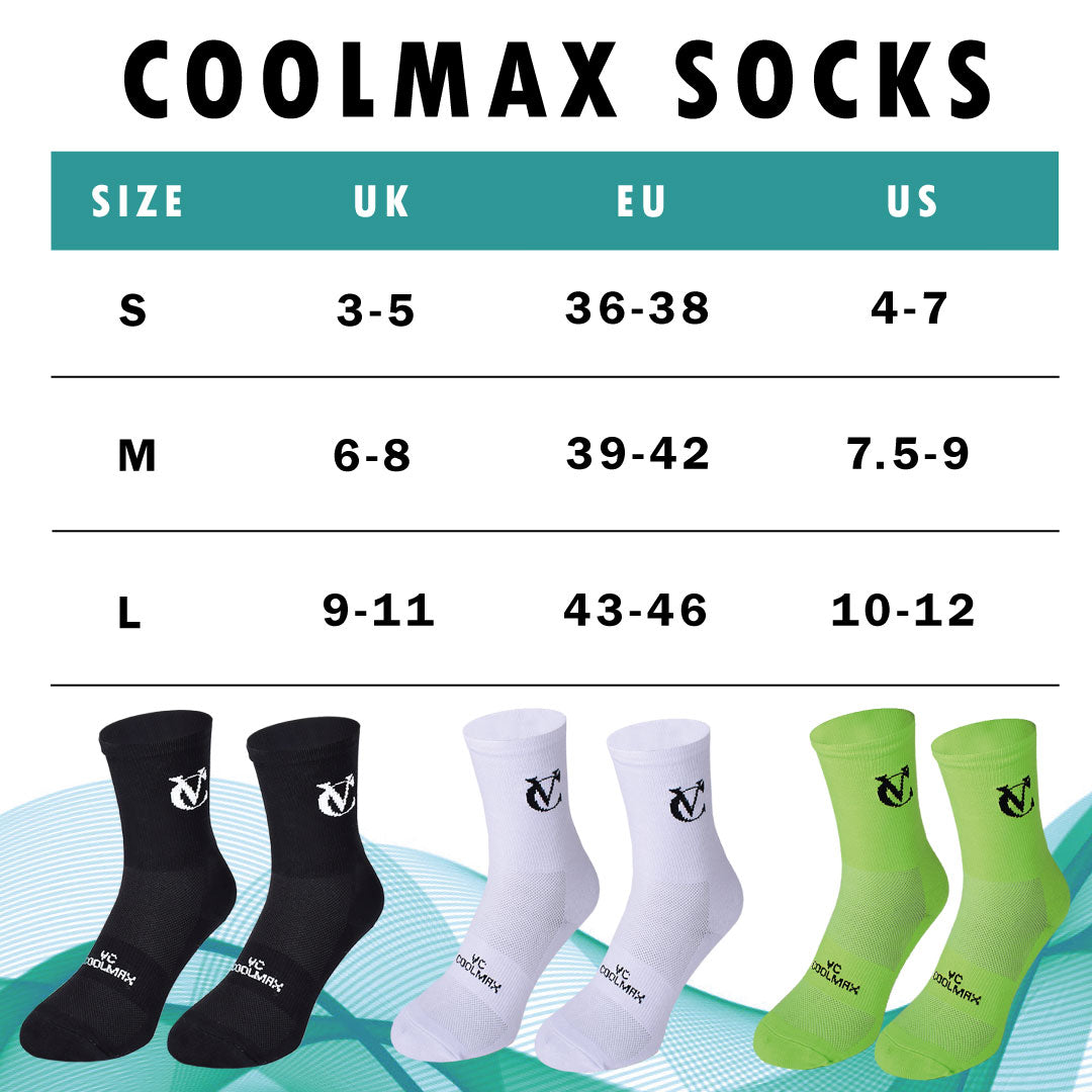 VC Maxgear Speed Line Coolmax Cycling Socks- Pack of 3 Pairs