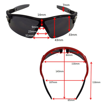What size are the childrens Warp fixed frame cycling sunglasses | VeloChampion